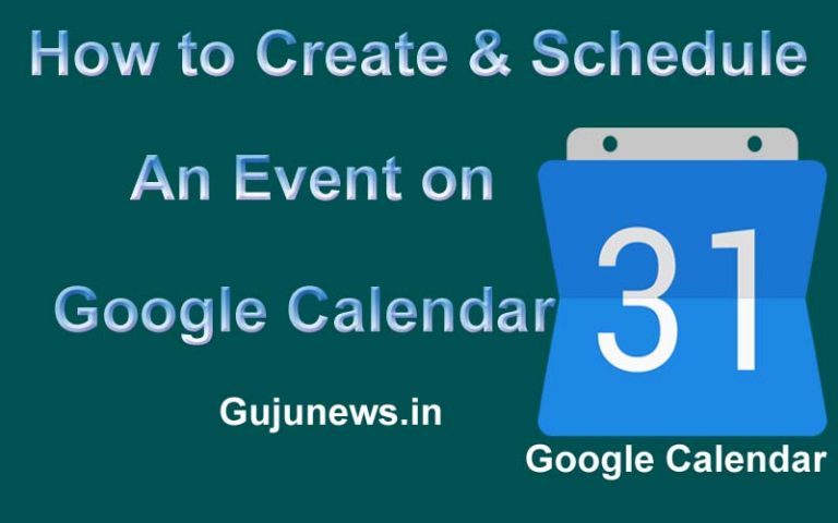 How To Create Schedule An Event on Google Calendar